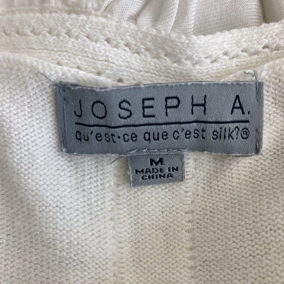 Joseph A Dress Knit Blend Eyelet lace accent Button Back Drop Waist Sz M - Picture 4 of 12